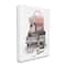 Stupell Industries Fashion Bookstack Purse Perfume Pink Glam Design Canvas Wall Art